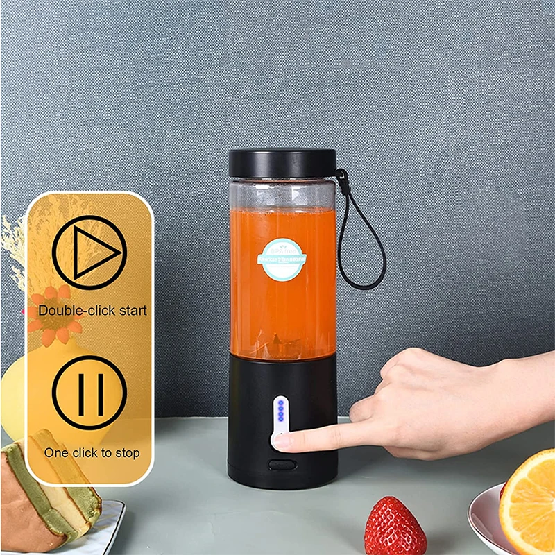 530ML Powerful Portable Blender for Smoothies Shakes USB Rechargeable Food Processor Fruit Mixer Machine Mini Juicer Blender Cup image 3