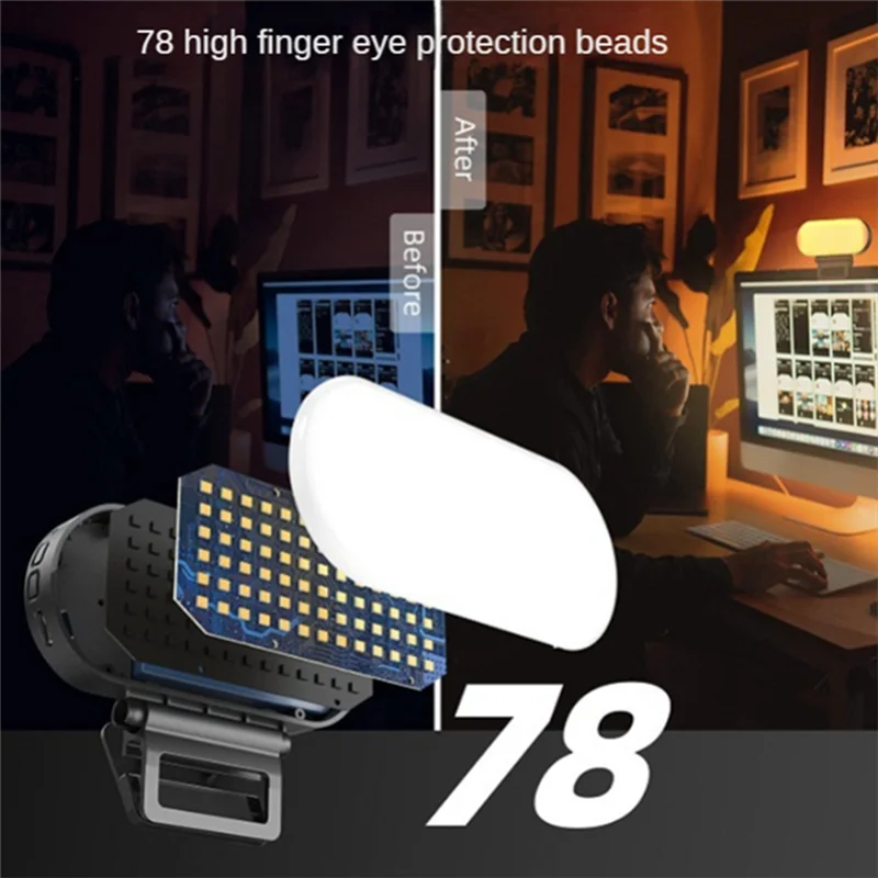 

Y94A-3000MAh Portable Mini Fill Light Cell Phone Photo Photography 78 Led Pocket Light Laptop Video Conference Fill
