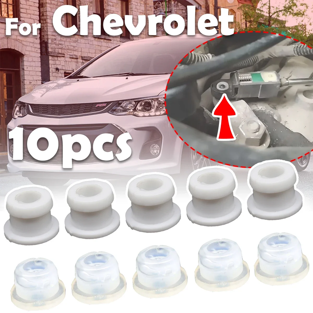 

10X Shifter Cable Bushing For Chevrolet Epica impala Malibu Sonic Spark SSR AT Gear End Connector Fix Sleeve Grommet Repair Kit