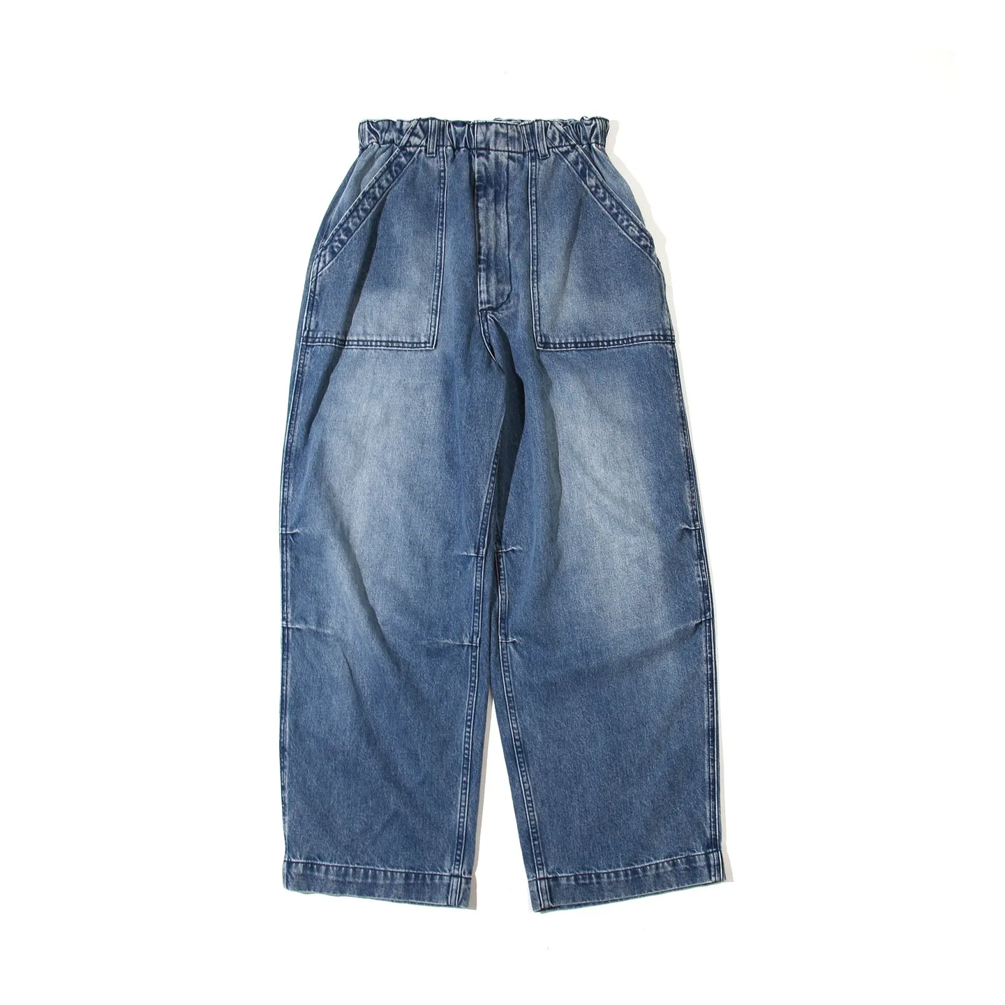 

N.HOOLYWOOD Retro Washed Denim Wide Leg Pants Japanese Trend Men Jeans
