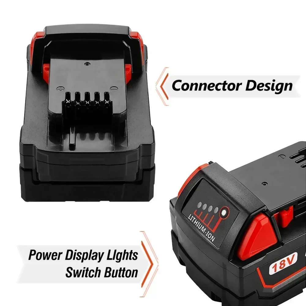 Air freight to New Milwaukee M18 48-11-1815 48-11-1850 2646-20 2642-21ct for repair of M18 battery positive charger 18V 12800mAh