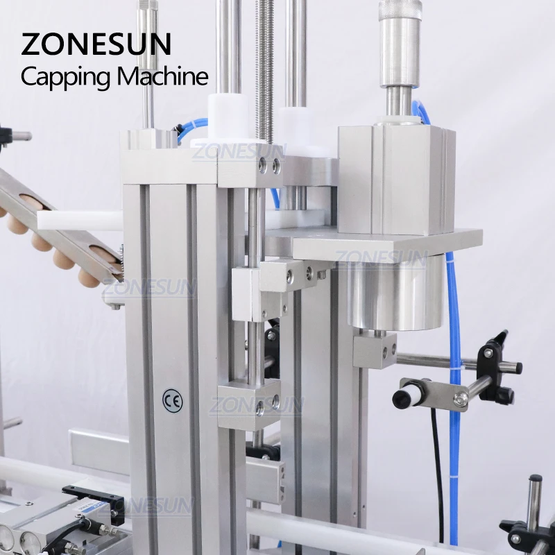 ZONESUN ZS-XG1870D1นิวเมติกอัตโนมัติไม้Cork Feedingเครื่องเดสก์ท็อปเครื่องCappingสำหรับแก้วขวดไวน์