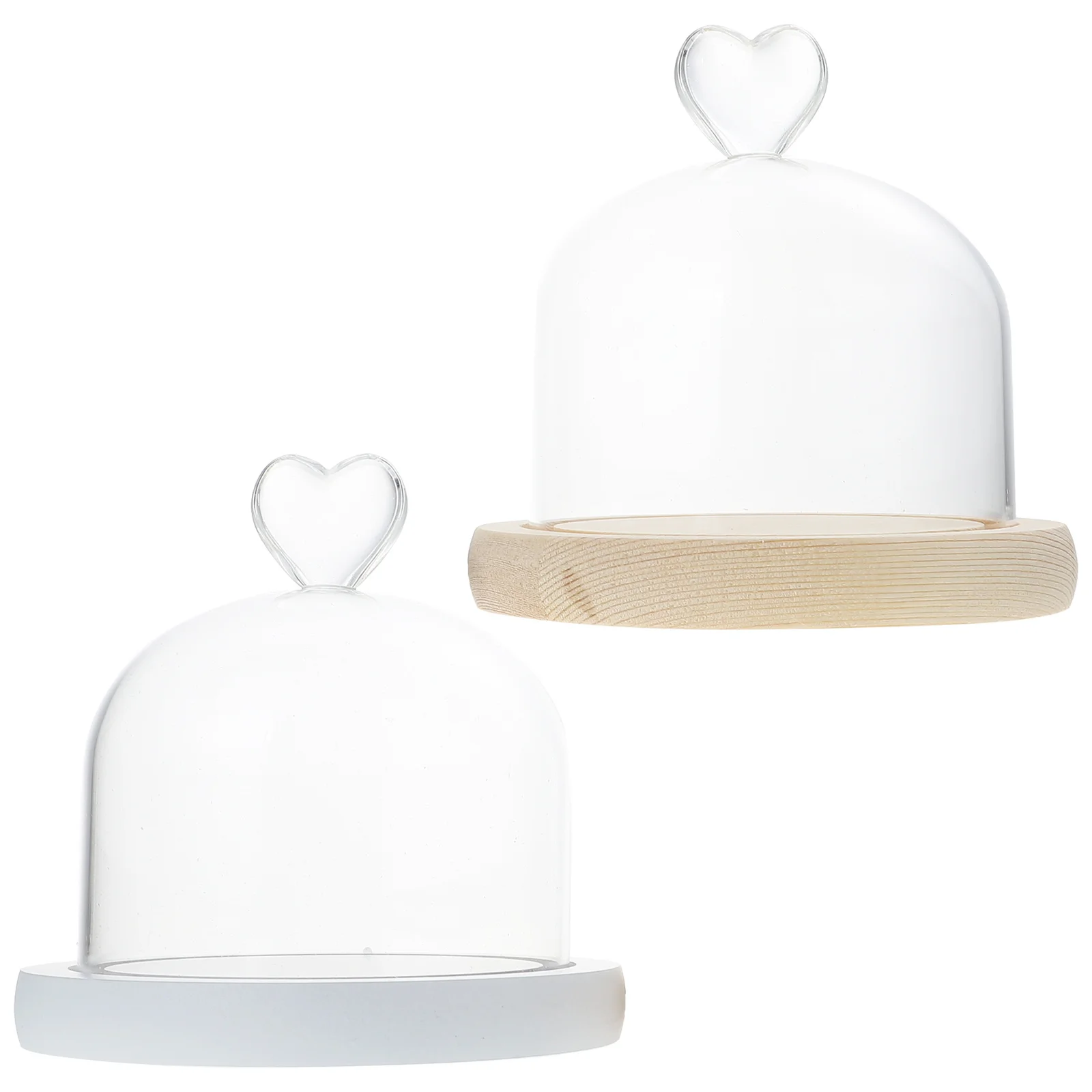 2 قطعة غطاء زجاجي على شكل زهرة خالدة عرض أنيق لزهور الحرير المجففة العناصر الصغيرة ديكور المنزل الداخلي للسيارة