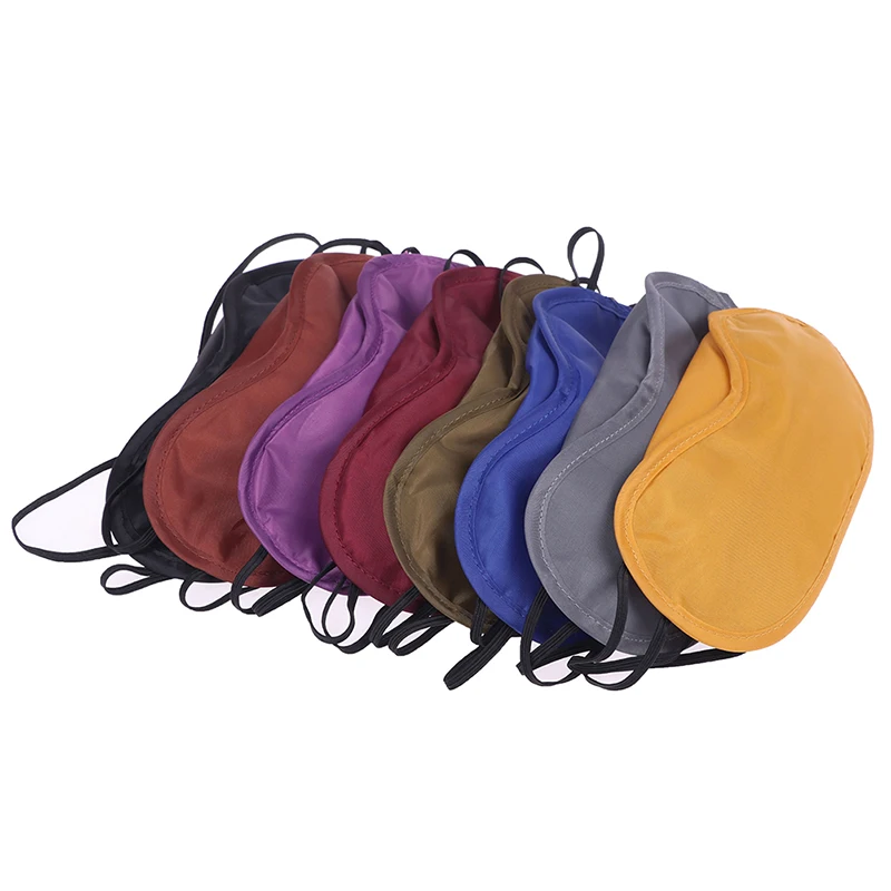 10PC Silk Sleep Eye Mask Padded Shade Eye Cover Patch Sleeping Mask Eyemask Blindfolds Travel Relax Rest Women Men