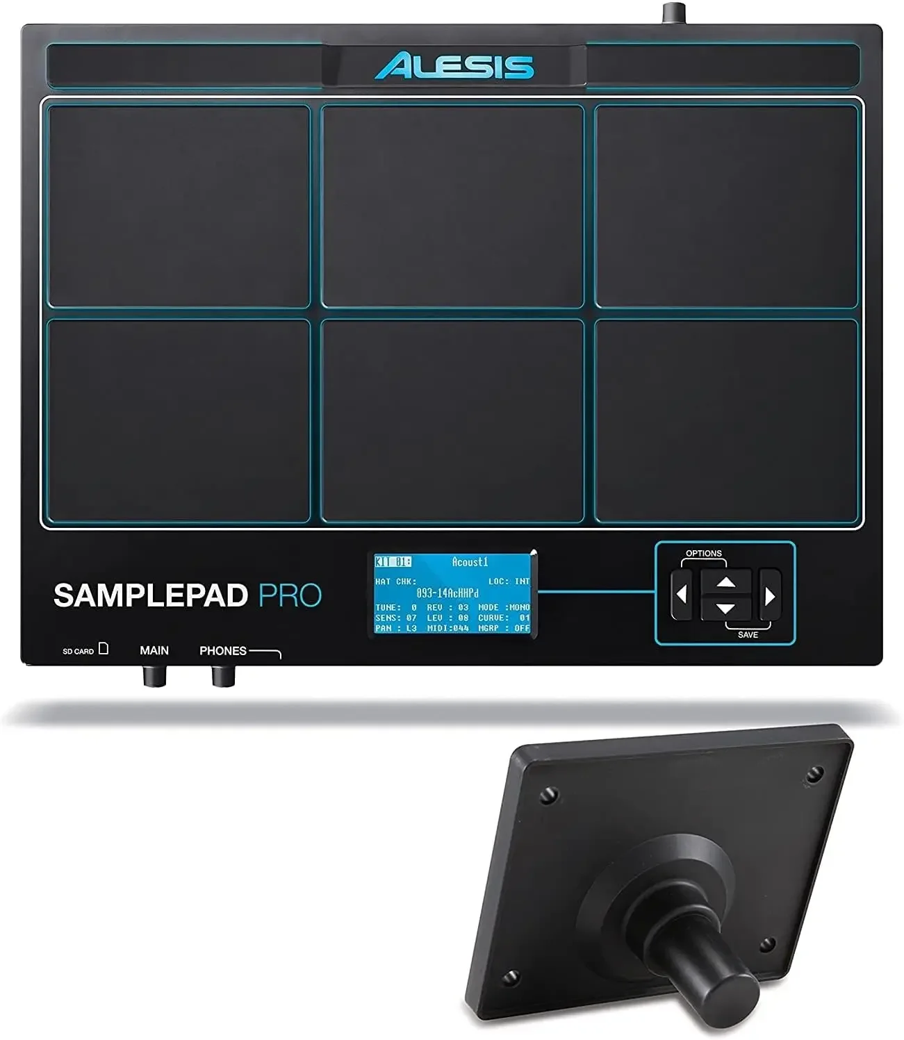 Pad Pro + Module Mount - Percussion and Sample-Triggering Instrument  Dual Zone Rubber Pads and