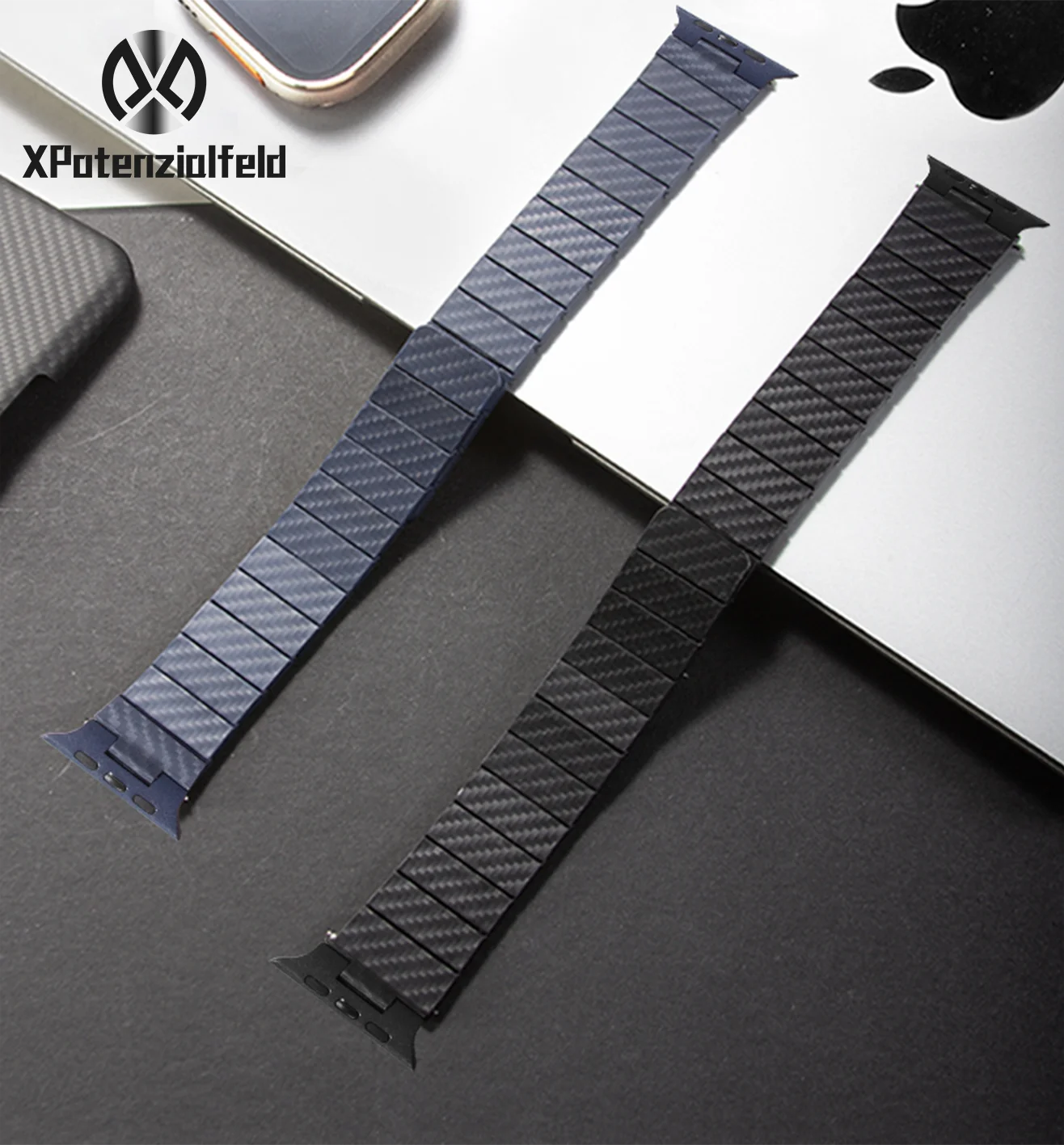 iWatch wristband Carbon Fiber Magnetic Strap,S9iWatch,Ultra Men's Business Sports Trendy BrandUltralight,Comfortable Wristband