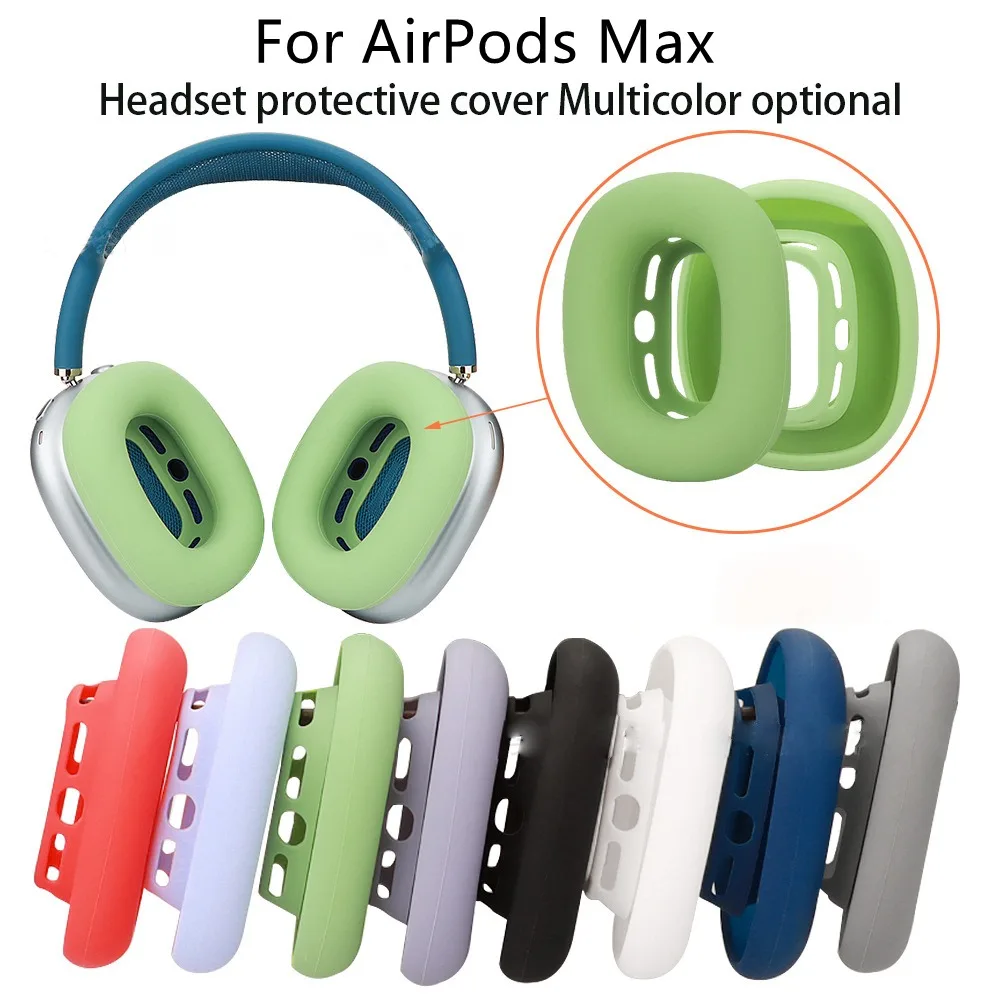 Silicone Ear Pads Replacement Soft Earbuds Cover Earmuffs Headphone Protective Cover for AirPods Max Headphones Accessories