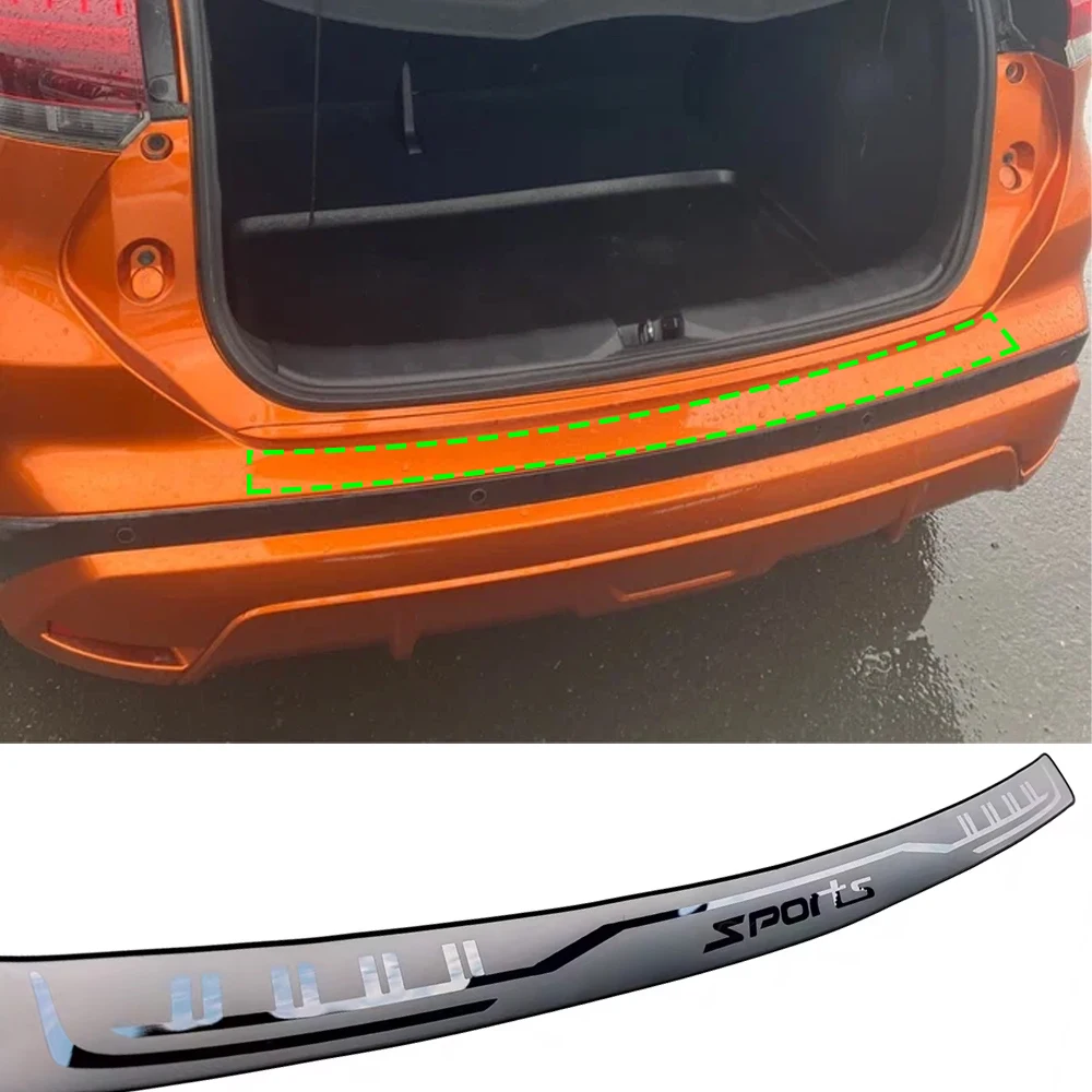 Stainless Steel For Nissan Kicks Rear Bumper Protector Door Sill Scuff Plate Car Accessories Trunk Trim 2021 2022 2023 2024