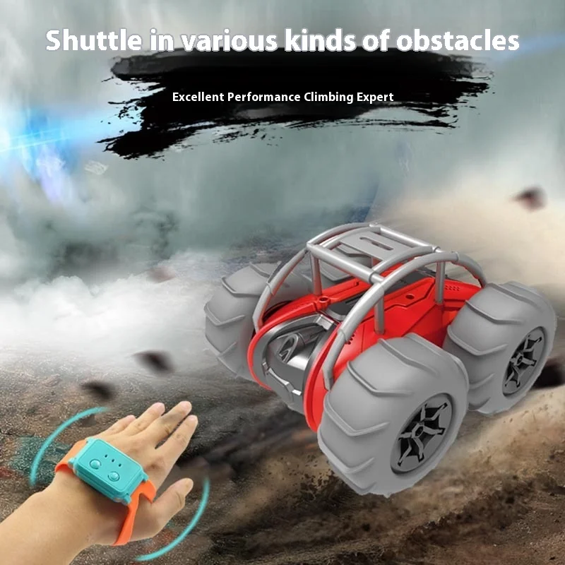 Children's Electric Waterproof Remote Control Car Anti-collision Long Range Amphibious Remote Control Car Tumbler Car Gift