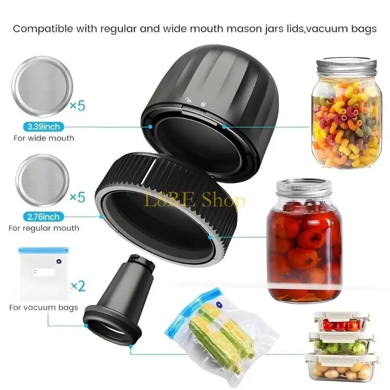 L8RE Vacuum Sealer Electric Canning Jar Sealer Great for Various Jar Sizes and Bag