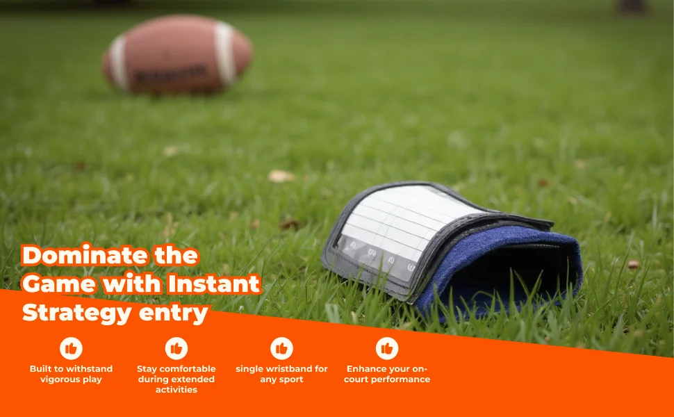 

Спортивный напульсник-игроводовод для футбола и софтбола: практичный, удобный, впитывающий пот, с держателем для игровой книги