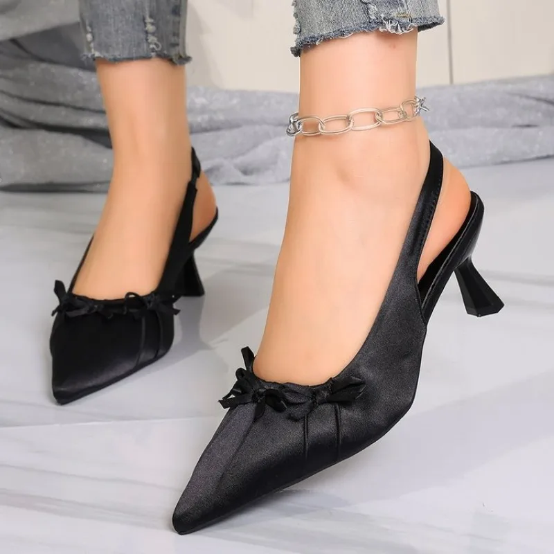 

Summer Women Sandals Fashion Butterfly-knot Singbacks Pumps Stripper Party Female Sandalias