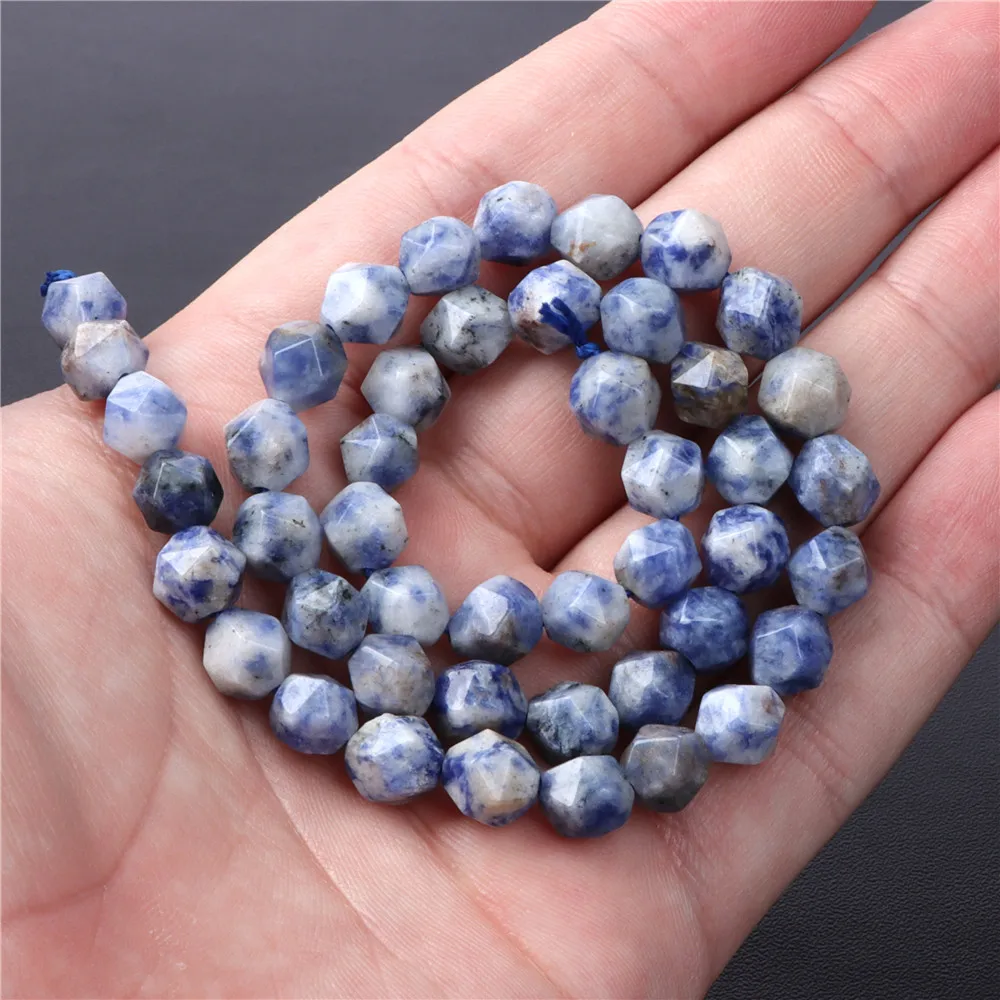 Natural Stone Beads Blue-vein Jaspers Sodalite Round Rondelle Loose Spacer Bead For Beadworke Diy Bracelet Necklace Handmade