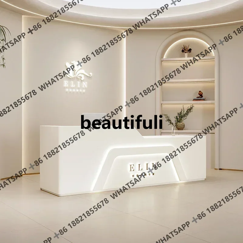Furniture For Stores Beauty Salon Cafe Counter Institute Restaurant Reception Desk Barber Shop Table Hairdressing Reseption Spa