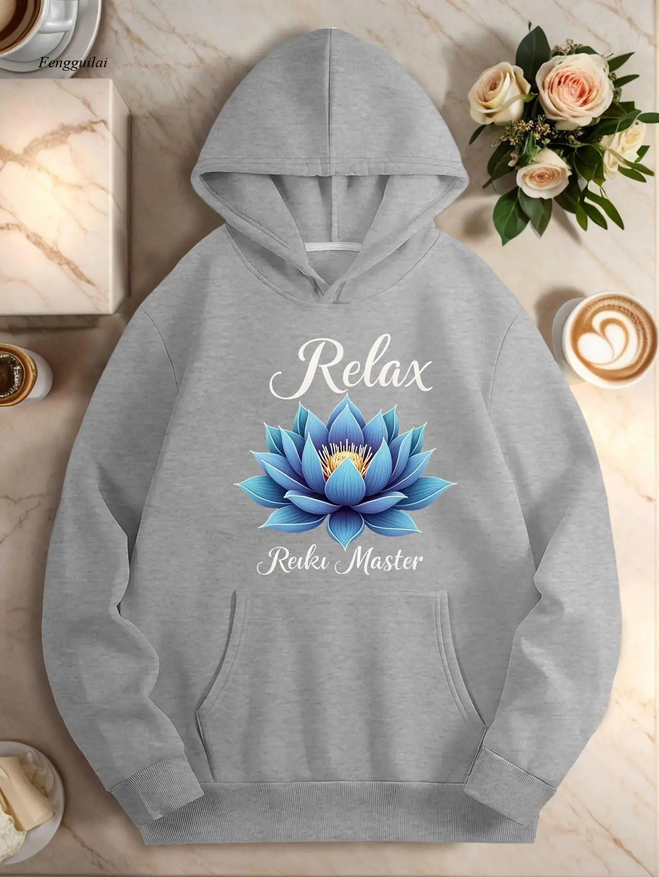 

Зеленая толстовка Reiki Master — толстовка для йоги для медитации с цветами лотоса и символами чакры, уютный пуловер с капюшоном