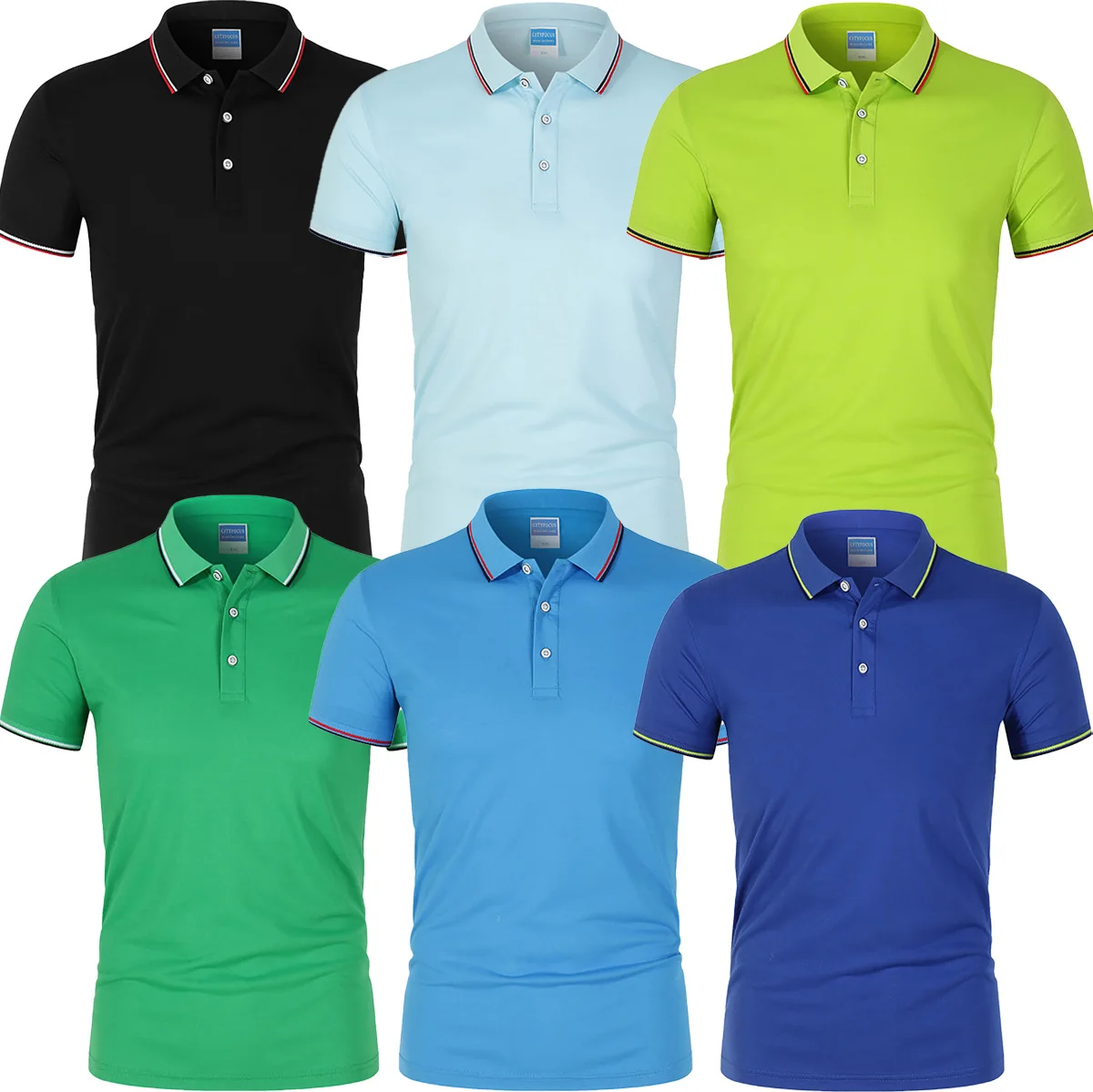 Men's POLO Shirt Spring Summer Short Sleeved Top Team Work Clothing Customization Green Blue Other Color Choices