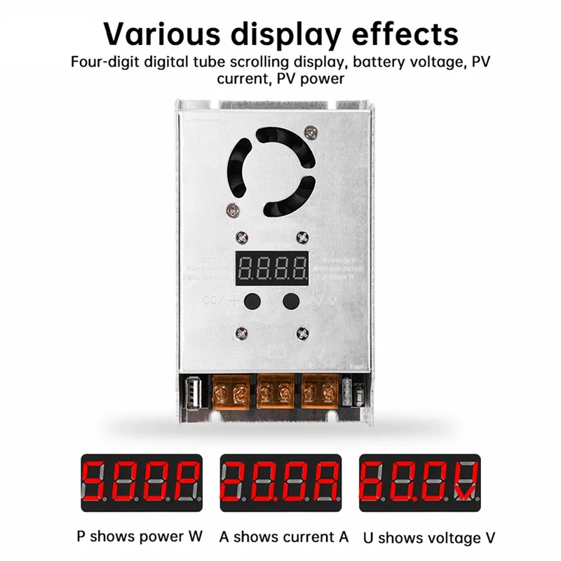 

450W Step-Down Solar Controller 18V-80V Input Charging For 12V 24V Lithium Lead-Acid Gel Battery Real-Time Power Supply-ABIU