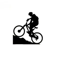 Car Sticker Personality Mountain Biking Extreme Sports Bicycle Boy Vinyl Decal  Waterproof Sun Protection Vinyl Decal, 12cm*12cm