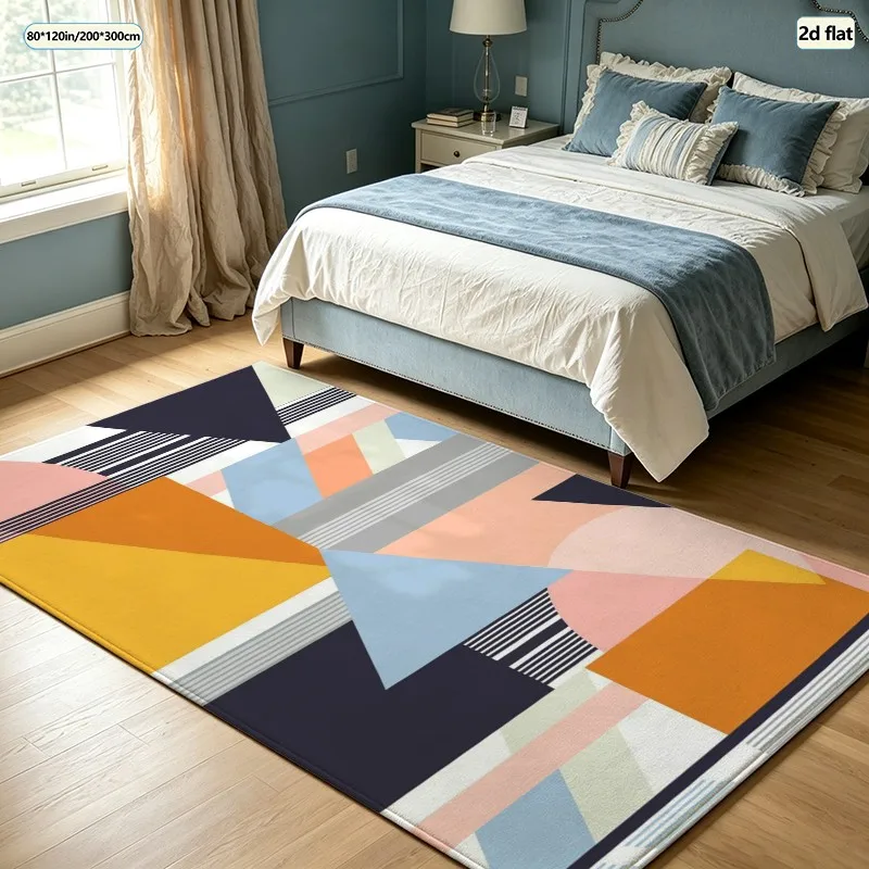 1 Piece of Modern Geometric Abstract Carpet, Soft and Comfortable, Suitable for All Seasons, Lightweight and Easy to Maintain, Home Decor, Living Room, Bedroom, Entryway, Autumn, Winter