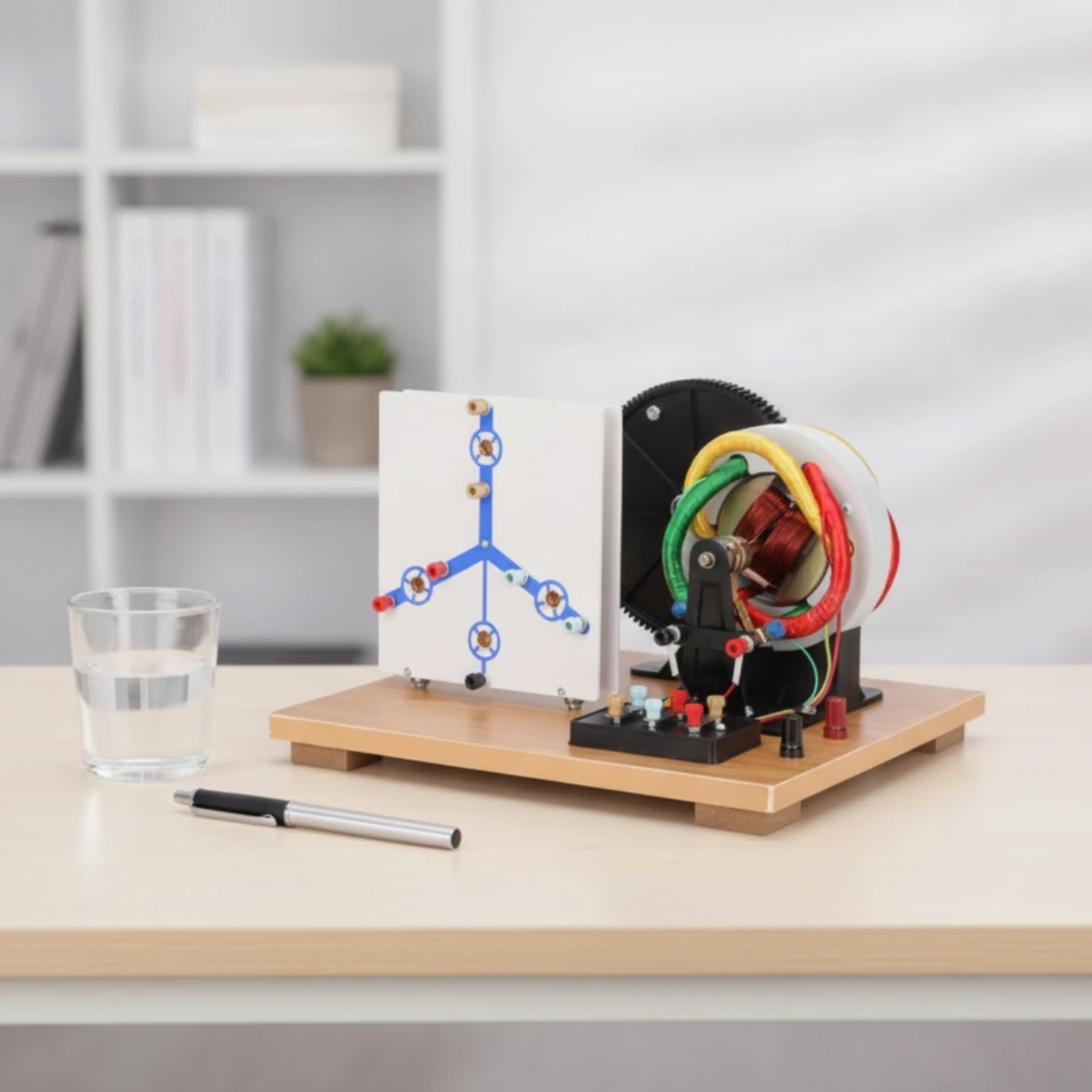 Three-Phase AC and DC Generator Model Educational AC/DC Generator Teaching Instrument Physical Teaching Model Manual Scientific