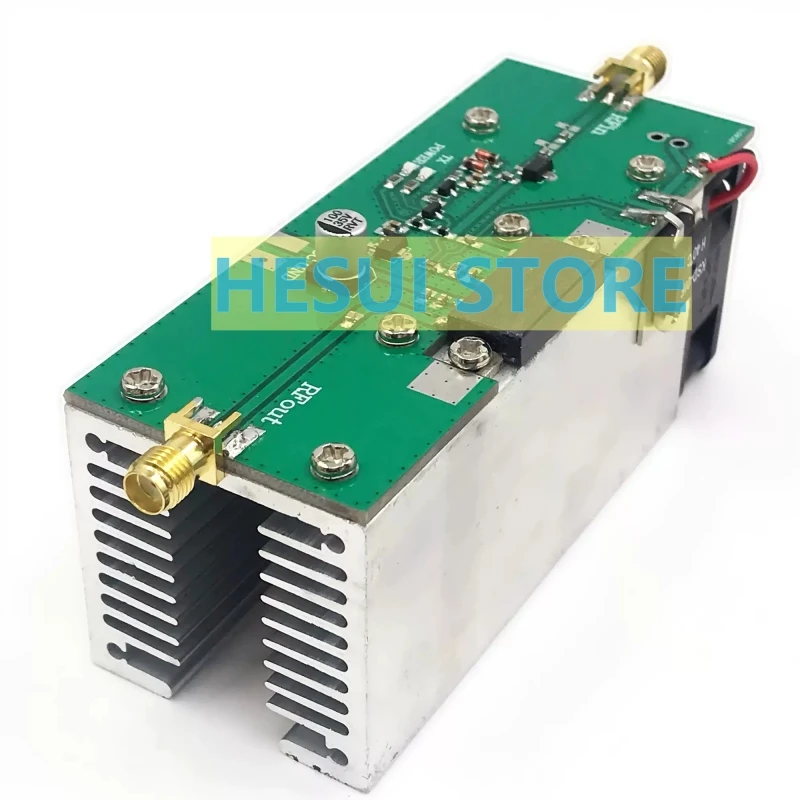 13W 138MHz - 170MHz 144MHz RF USW ultrashort wave SW Shortwave RF power amplifier Module Board CNC aluminum cooling sheet & Fan