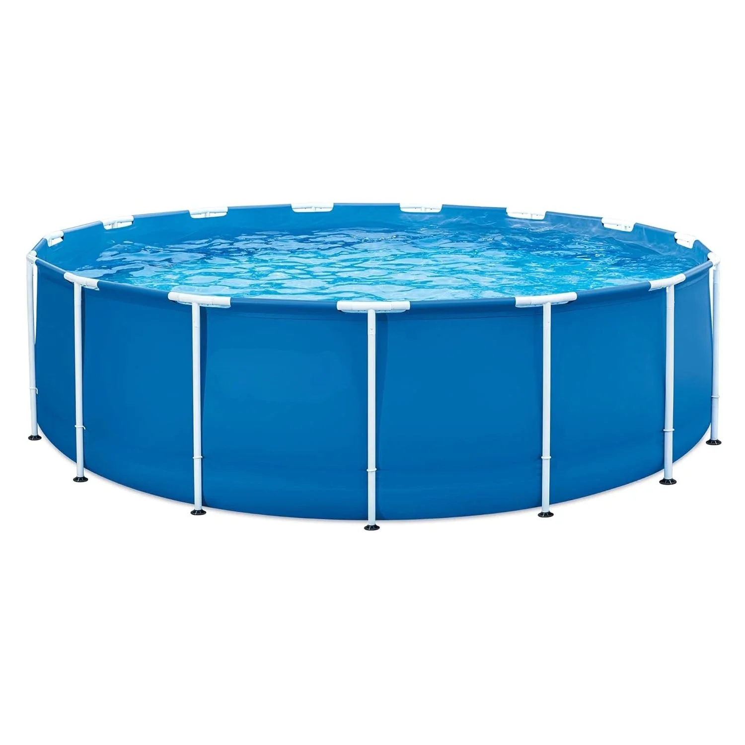 15ft x 48in Round Above Ground Outdoor Swimming Pool with Repair Patch, Custom