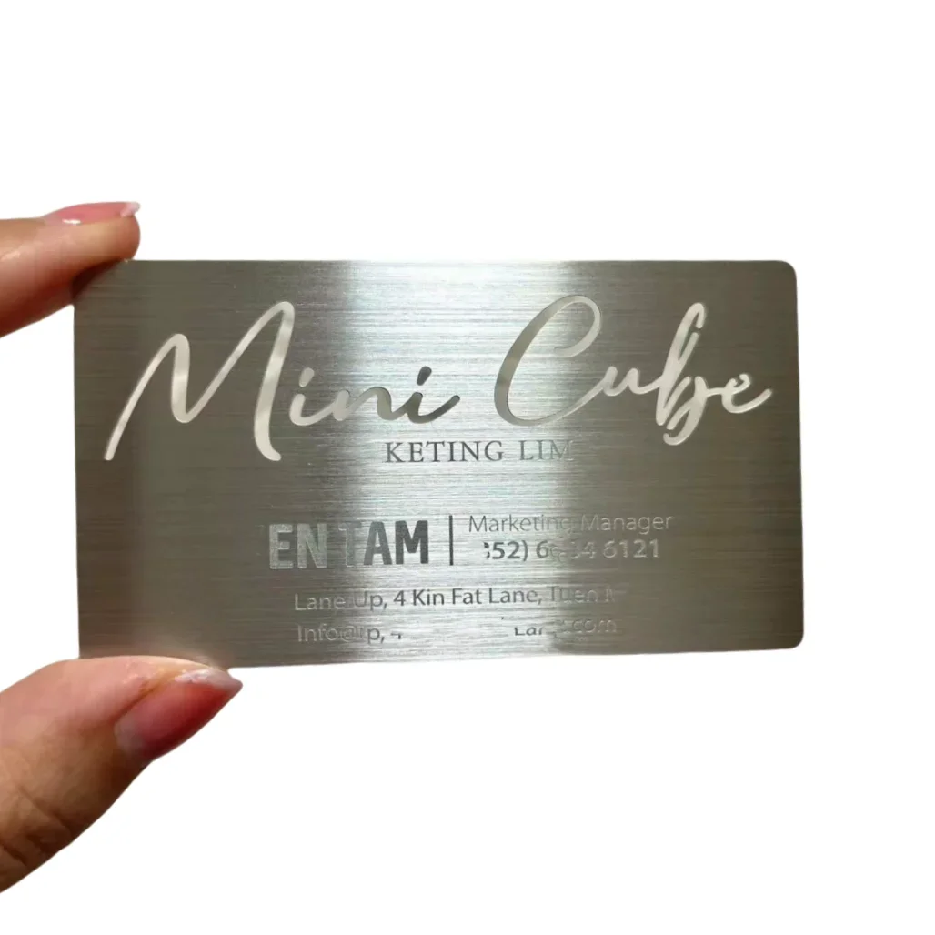 Laser Cut Metal Business Card Custom Stainless Steel Cheap Metal Business Card
