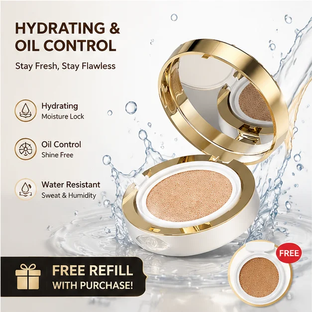 Women's Natural BB Cream Cushion Long-Lasting Moisturizing Healthy Glowing Skin Care Beauty Product