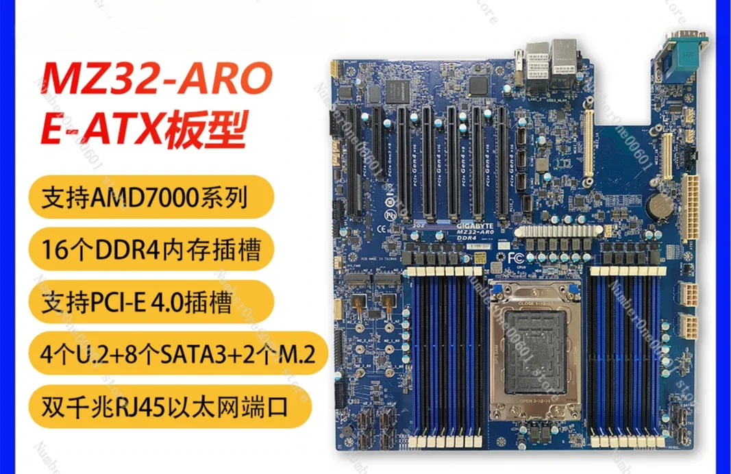 MZ32/MZ31 PCIE-4.0 Support 7.68T Solid State AMD EPYC 7K62 Server Main Board