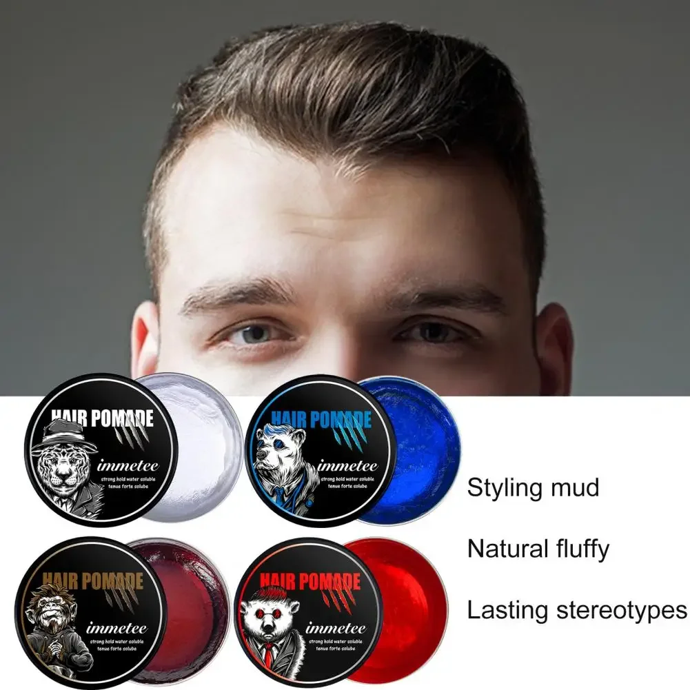 Hair Wax Cream Professional Red Coffee Blue Color Edge Control Perfume Pomade Quick Drying Styling Clay Cera Para Cabello Mujer