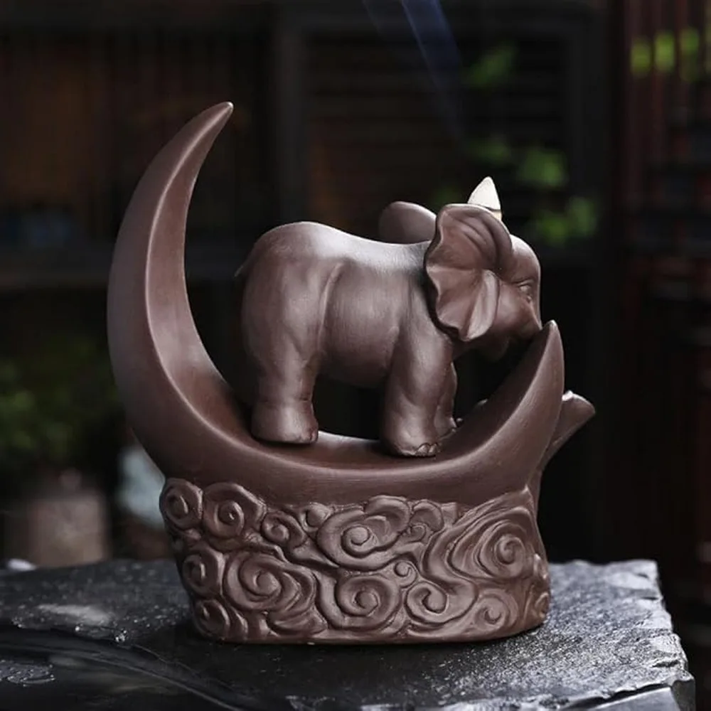 Inspired Back Incense Cone Burner Striking Waterfall Incense Holder Handmade With Detail And Care small