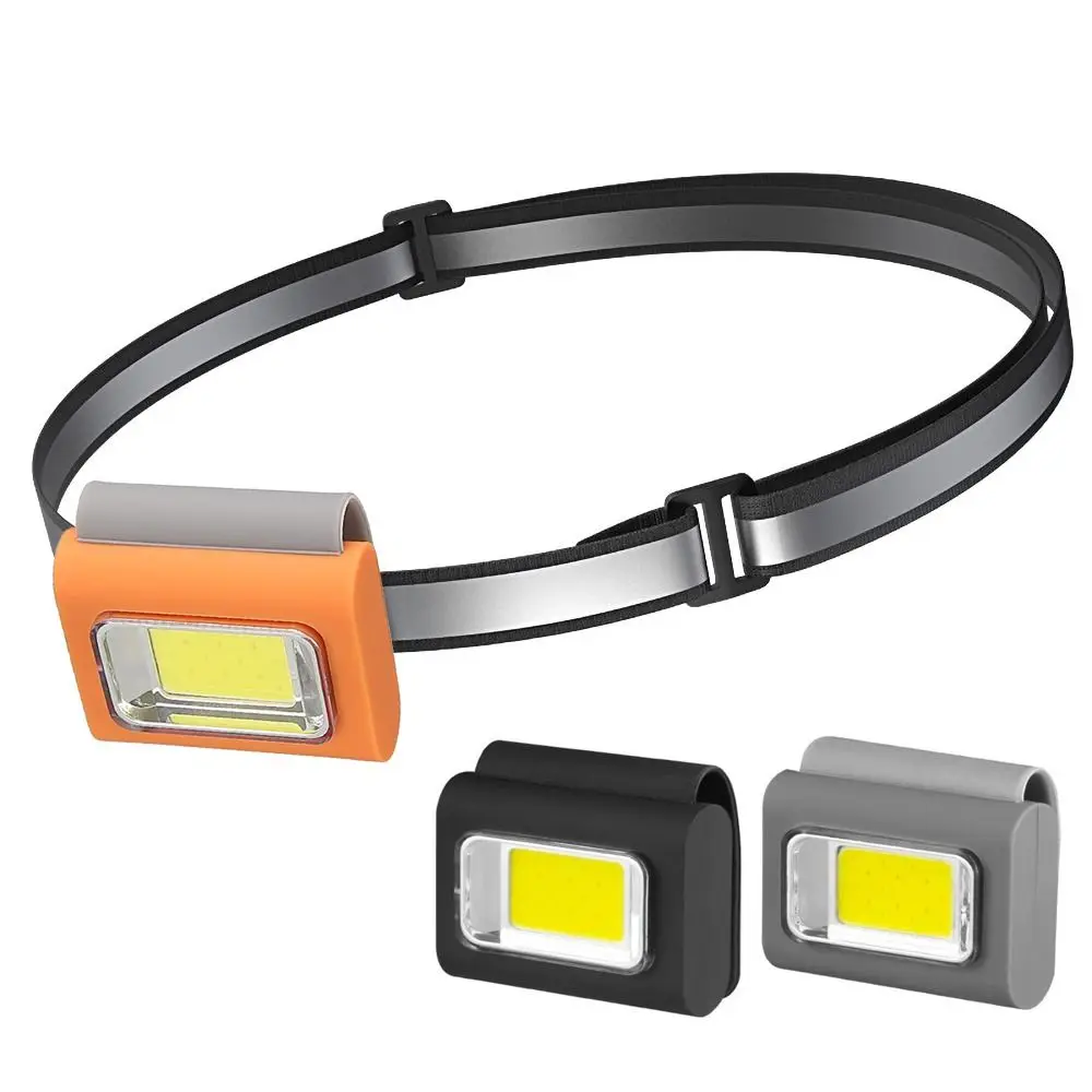 LED Running Lights Hands Free Magnetic Walking Lamp Reflective Headband TYPE-C Charging Headlight Collar Light Emergency