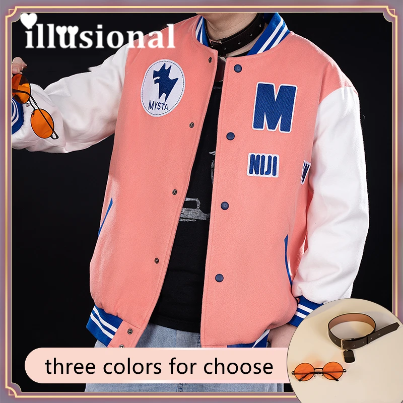 

illusional vtuber Luxiem Mysta Rias Cosplay Costume mysta coat baseball uniform winter coat Anime Coat