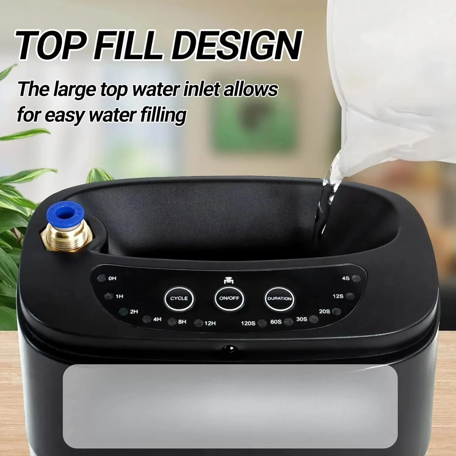 REPTIZOO 800ml High-Pressure Mini Timing Misting System – Foldable Eco-Friendly Reptile Mist