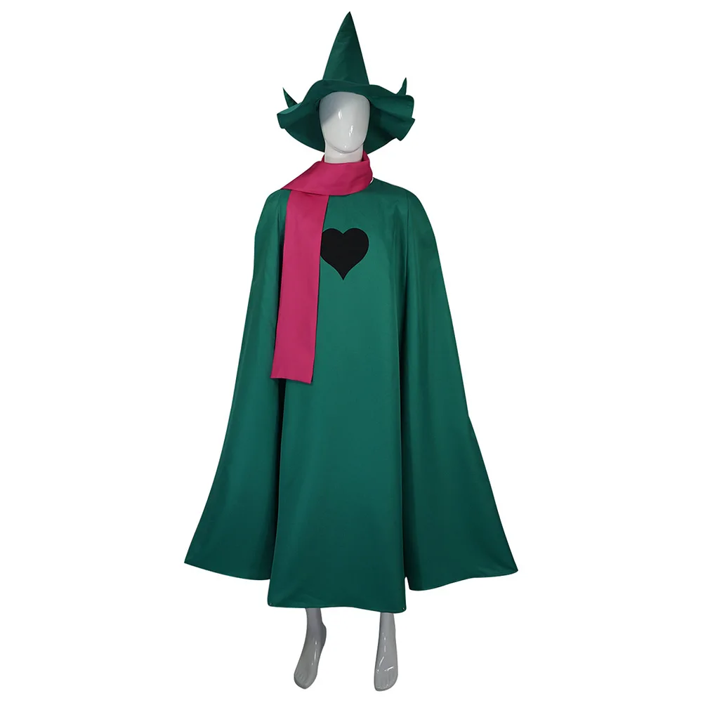 Deltarune Ralsei Cosplay Costume Robe Cloak Hat Adult Outfits