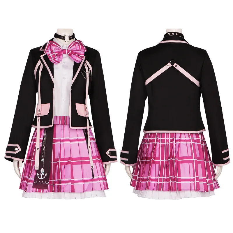 

Virtual YouTuber Akua's Cosplay Costume Casual Outfit And JK School Uniform Skirt Cosplay Performance Costume