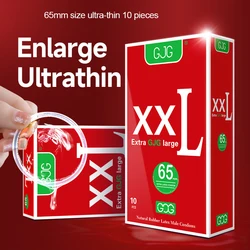 10pcs XXL Condoms For Men 65MM Ultra Thin Men's Condoms Sex Time Delay Ejaculation Adult Sex Toy G Spot Stimulation Penis Sleeve