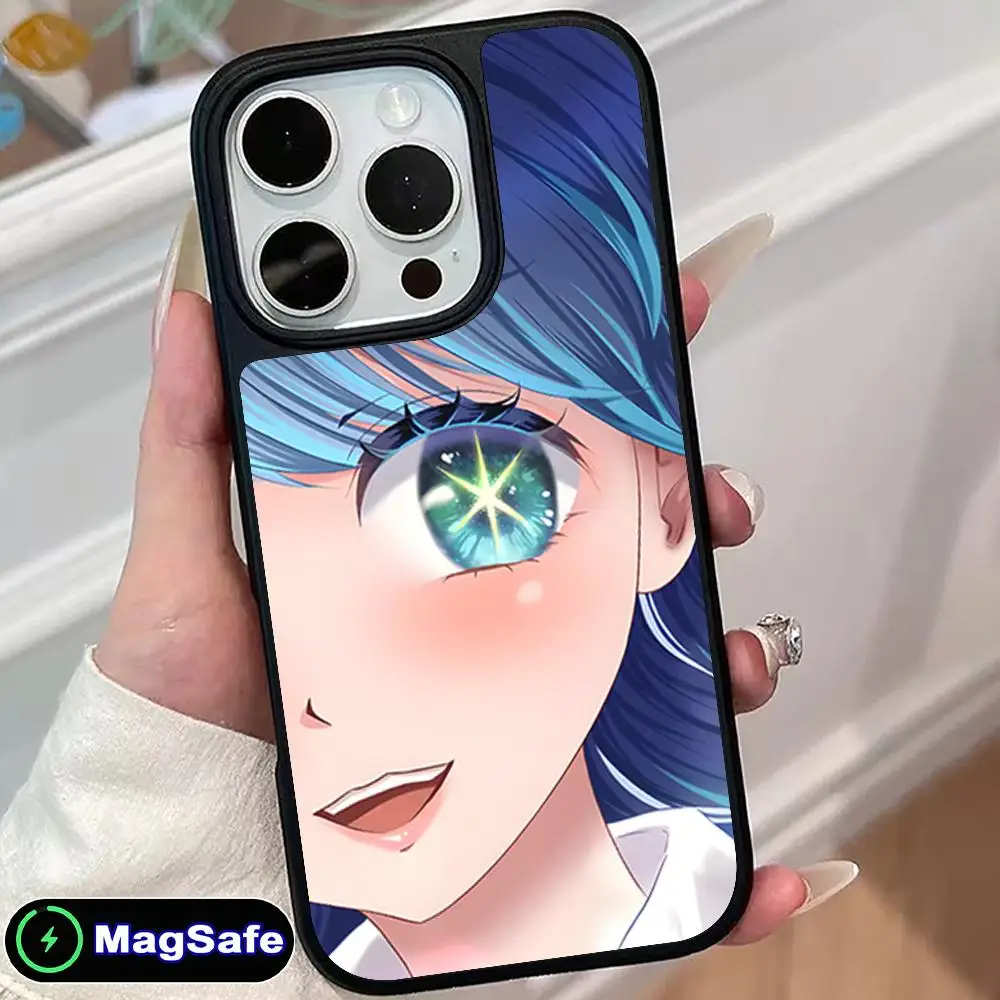 

Чехол для телефона Oshinoko Akane Kurokawa для iPhone 17, 16, 15, 14, 13, 12, 11 Air Pro Max Plus Magsafe, матовый, цветной, с цветной поверхностью