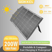 200 Watt Portable Solar Panel Foldable BC Solar Cells MWT Technology for Camping Power Station Solar Generator 25% Efficiency