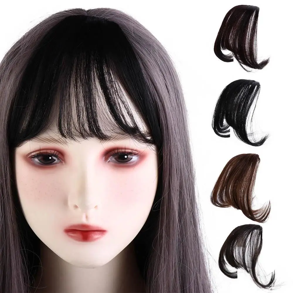 

Daily Fake Girls Short Hair Extension Hair Accessories Women Synthetic Air Bangs Straight Bangs 3D Bangs Wig Front Neat Bang