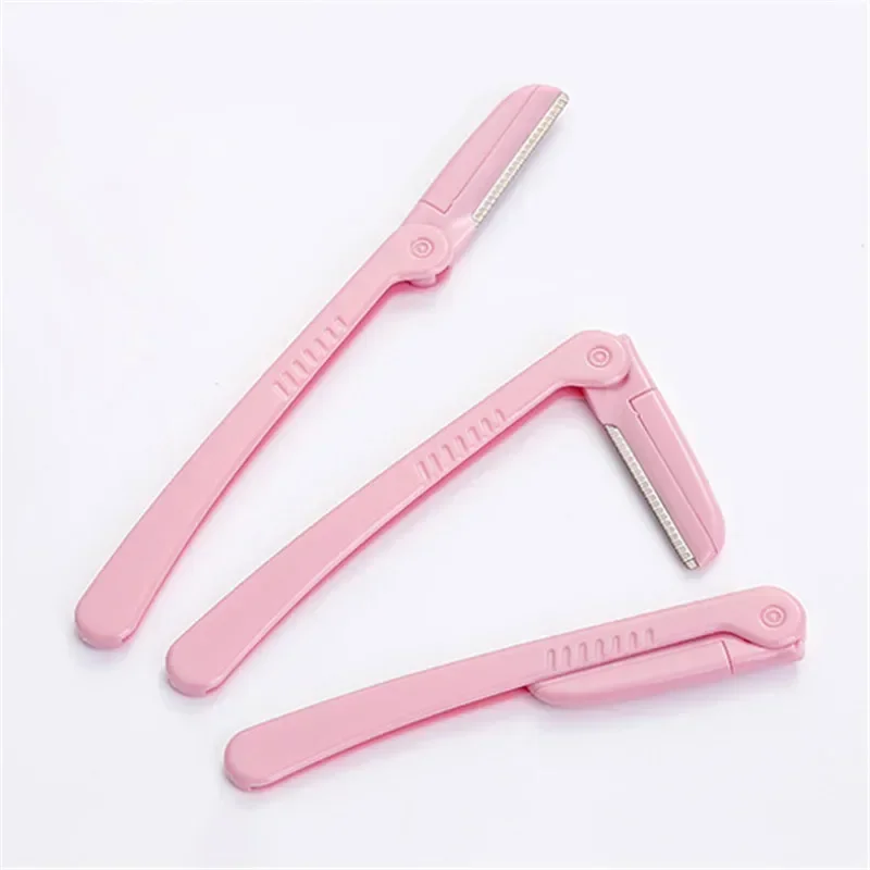 3 Pz/set Rosa Pieghevole Rasoio Sopracciglia Ascella Rasoio Per Capelli Bellezza Viso Eye Brow Shaper Rasoio Sicuro Ladies Viso Rasoio Sopracciglio Trimm