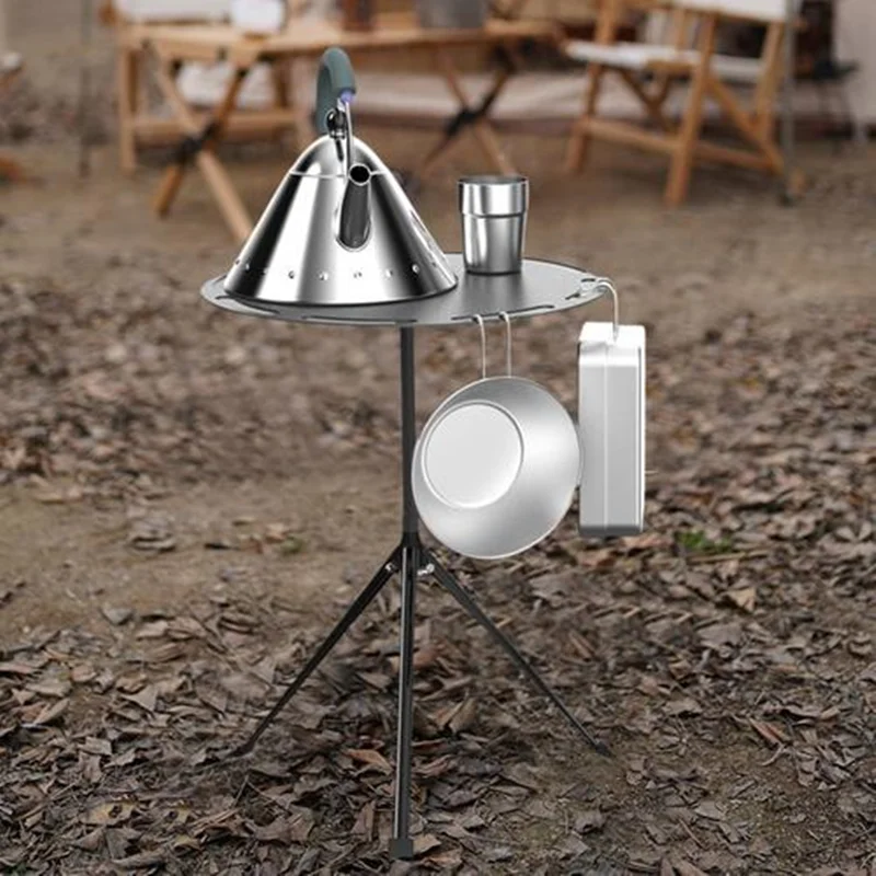 

Round Folding Table Round Folding Table Portable Camping Table With Stable Support Dining Table For Wedding Party Garden Patio