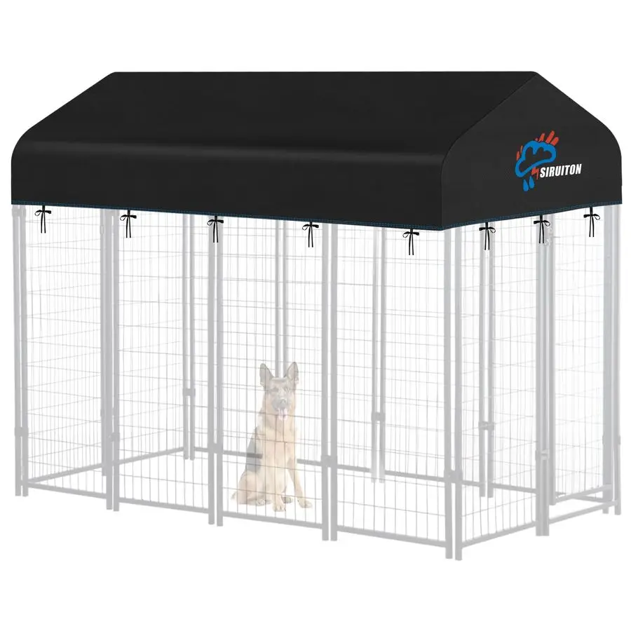 Cubierta de repuesto para perrera para perros de 8x4 pies, tela Oxford 600D resistente con bolígrafo para jugar a la lluvia y el sol, cubiertas superiores, parasol especial