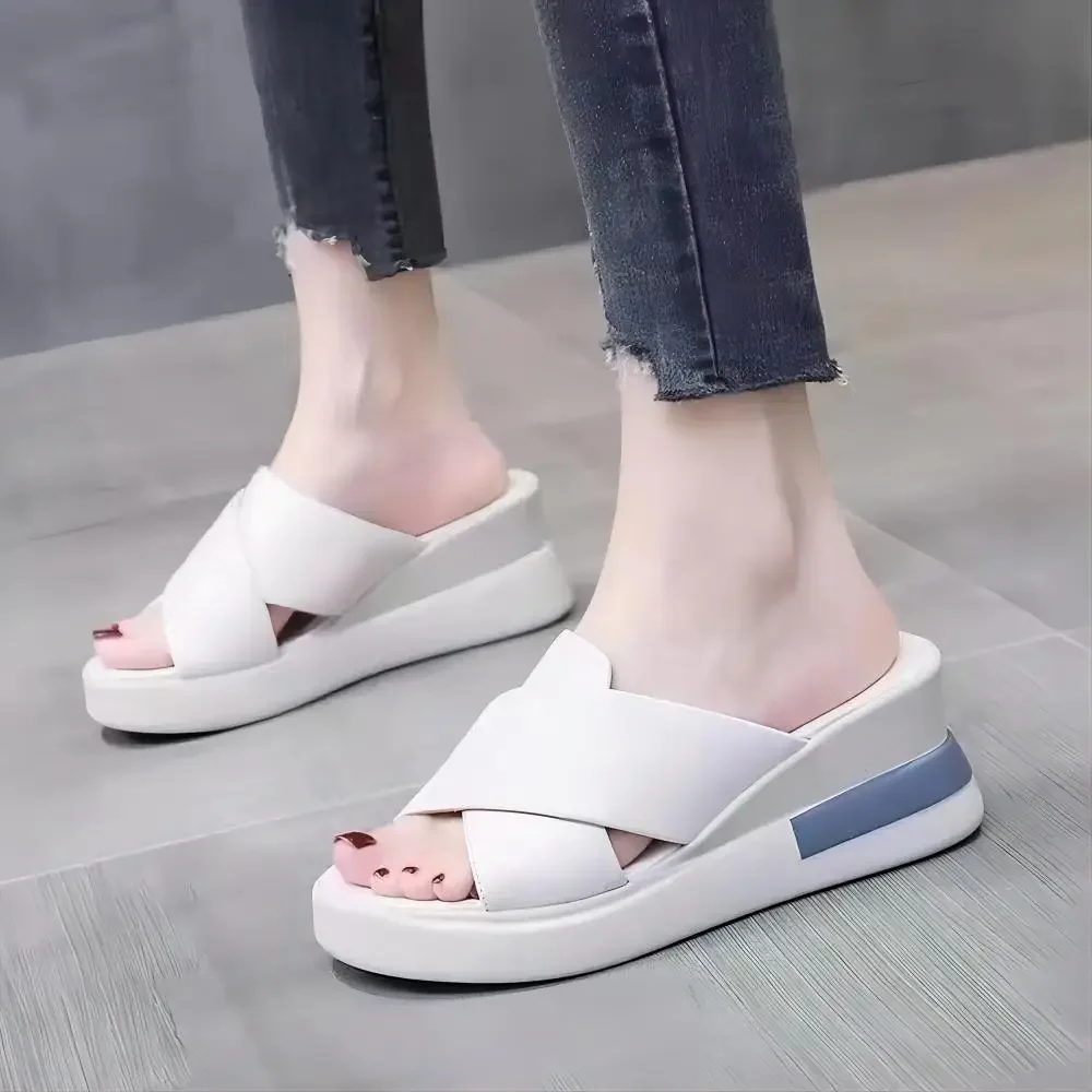 Fashion Breathable Women's Sandals Summer 2023 New Elegant Outdoor Womens Sandals Soft Slip On Footwear Shoes For Women Female