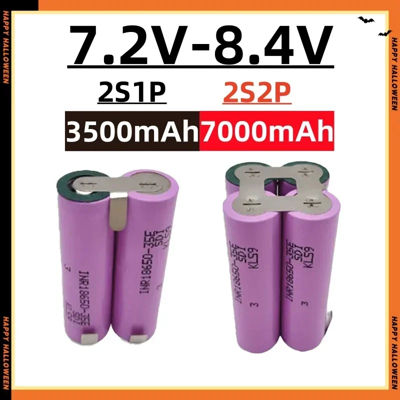 Original 18650 battery pack 2S 3S 4S 5S 6S 3500mAh 7000mAh 7.4V 12.6V 14.8V 18V 25.2V 29.6V for screwdriver battery welding18650