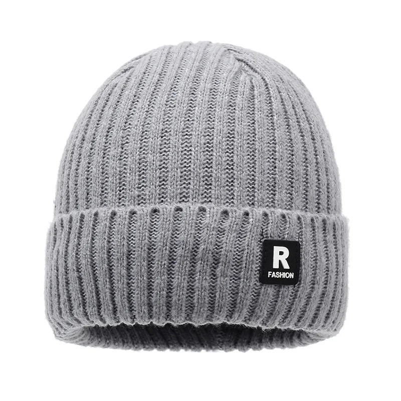 Unisex Autumn Winter Warm Knit Beanie Fleece Lined Outdoor Cold Weather Hat