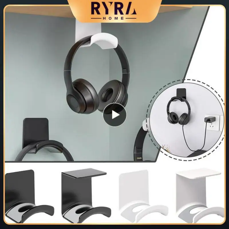 حامل سماعة رأس متوافق بكفاءة ، تركيب سهل ، توفير مساحة ، مواد موثوقة ، مواد لاصقة ، احتياطي قوي وآمن