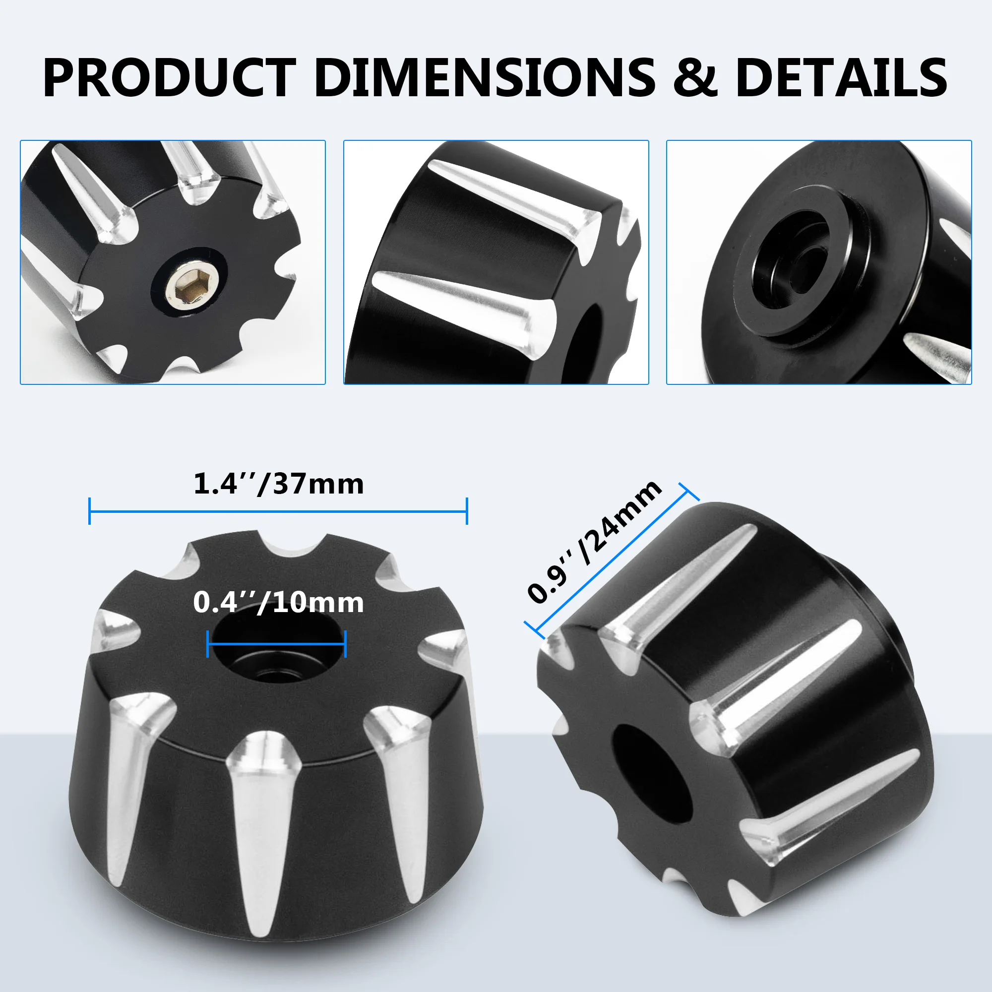 For Can-Am Spyder F3 / RT / ST 2015-2023 & RT-L 2012-2023 – Aluminum Bar End Weights / Handlebar Caps – Reduce Hand Vibration