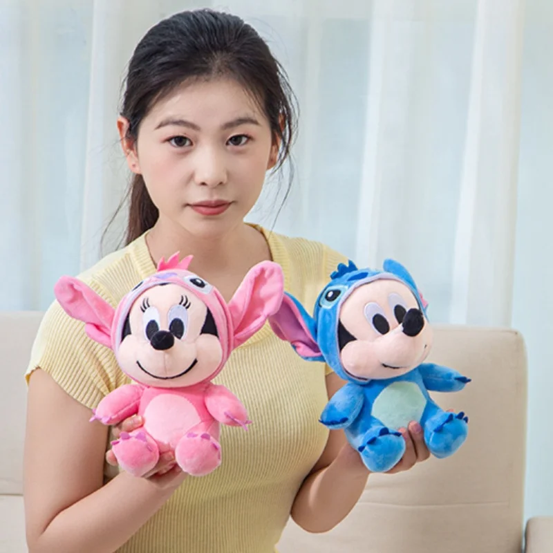 

25cm Mickey Plush Mickey Mouse Minnie Daisy Plush Toy Stuffed Doll Kawaii Home Decor Girls Toys Birthday Christmas Gifts For Kid