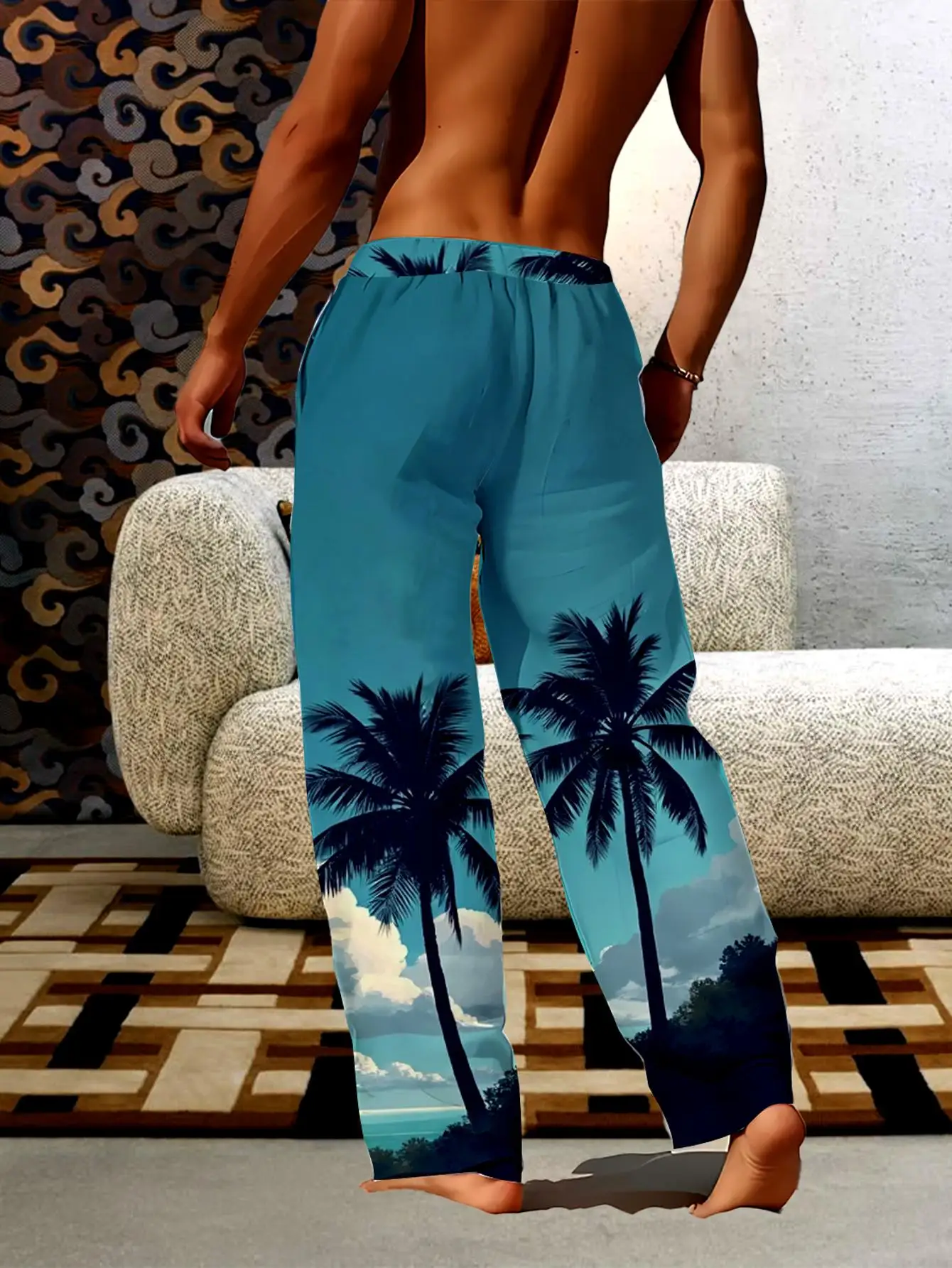 Men's Casual Pants 2026 Summer 3D Printed Polyester four seasons Men trousers sweatpants  Men's pants jogging men Quick drying